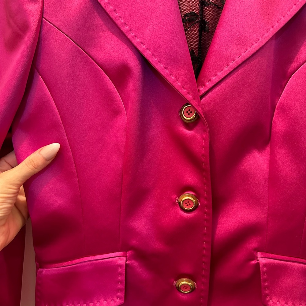 DOLCE & GABANNA Vintage Pink Satin Blazer